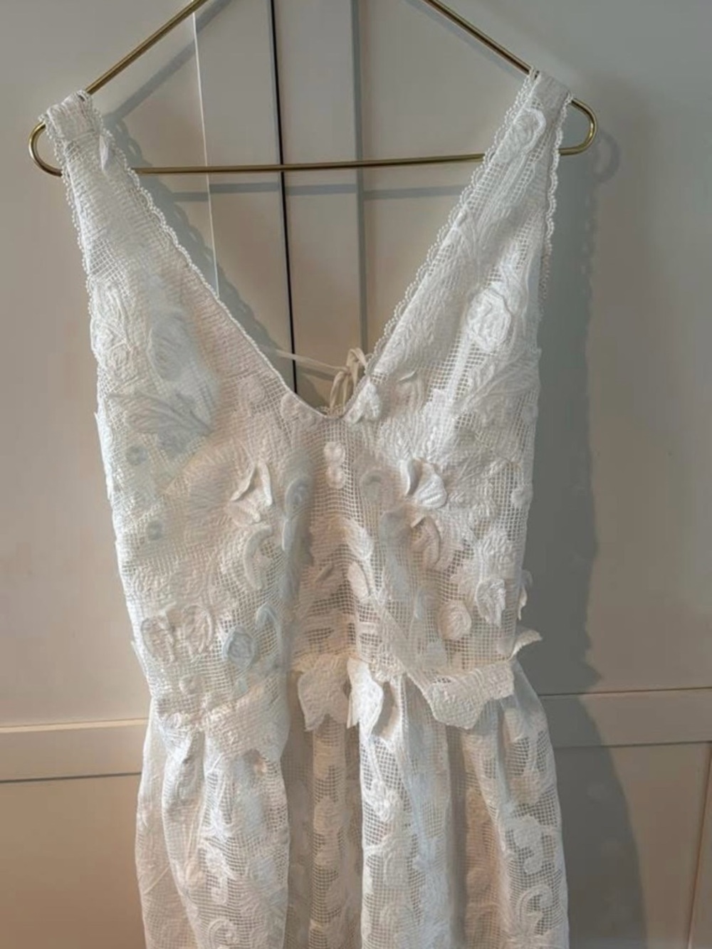 Anthropologie White Eyelet mini dress